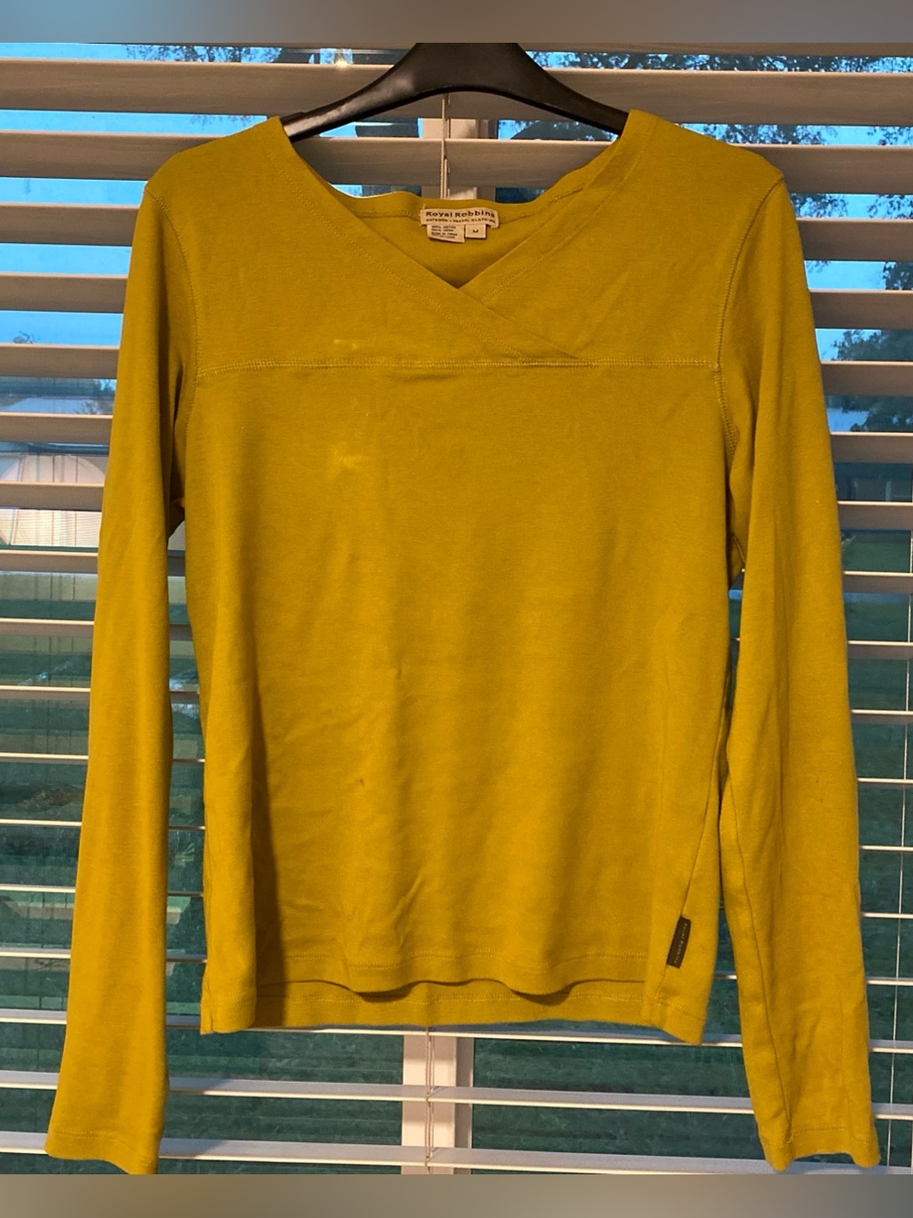 Lemon Yellow V-Neck Long Sleeve Top